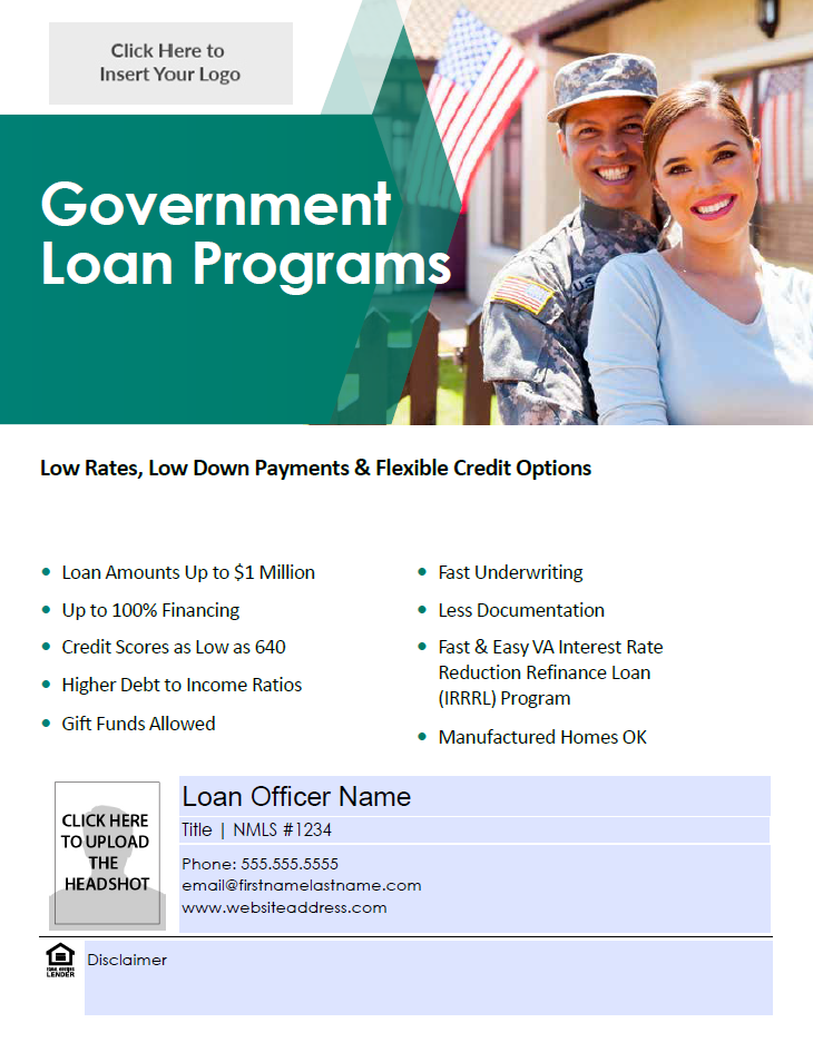 Government Loan Program Flyer